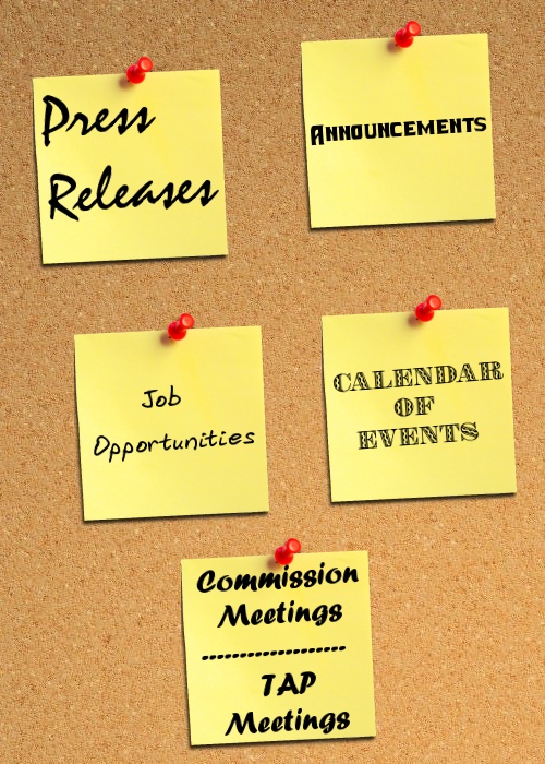 Image of corkboard with post-it notes