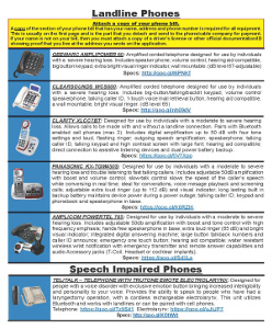 The KCDHH Telecommunications Access Program: Equipment Selection Brochure.