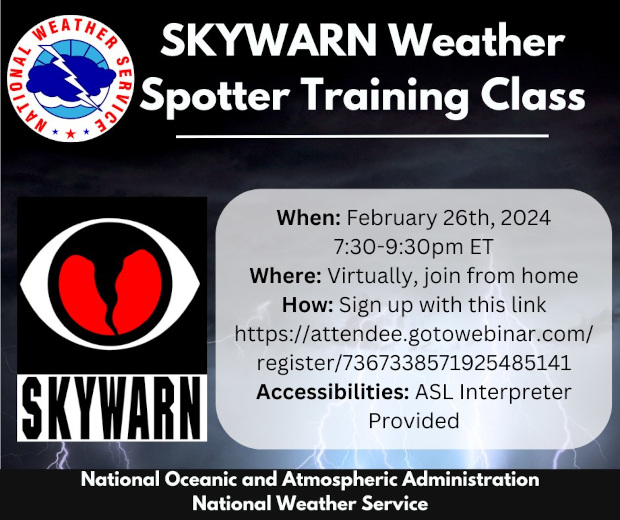 SKYWARN Weather Spotter Training Class