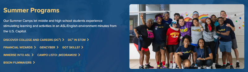 Gallaudet University Summer Programs