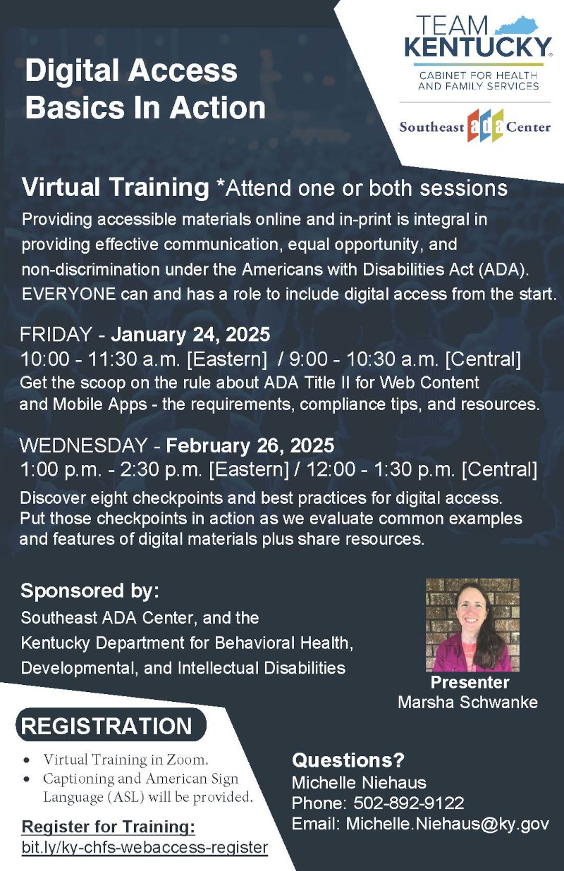 Digital Access Basics in Action training flyer