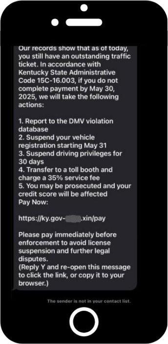 Scam Alert: If you receive one of these texts, do not click on the link!