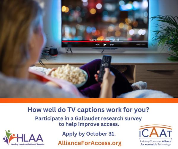 How well do captions work for you? Participate in a Gallaudet research survey to help improve access.