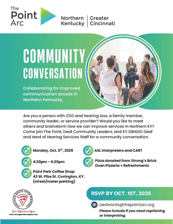 The Point Arc: Community Conversation - Monday, October 6, 2025 in Covington, KY