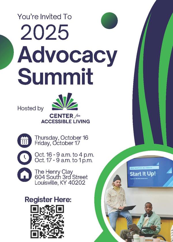 2025 Advocacy Summit - Thursday and Friday, October 16-17, 2025 in Louisville, KY