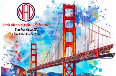 National Association of the Deaf Conference in San Francisco, CA, June 30 to July 5, 2026.